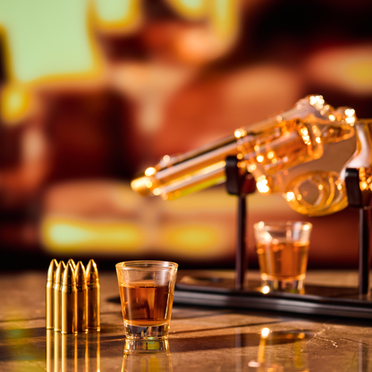 CRAFTGEN - Gun Whiskey Decanter Set - Gifts for Men Husband Dad