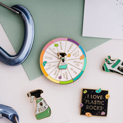 Beta Wheel Enamel Pin