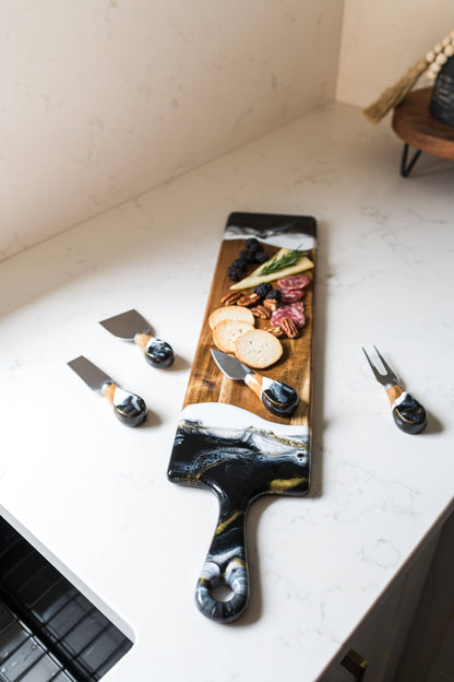 Resin Coated Cheese Knife Set of 4