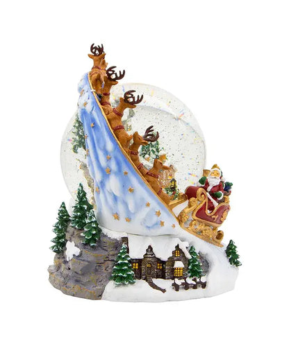 Kurt S. Adler, Inc. - Battery Operated Musical Santa and Sled Water Globe