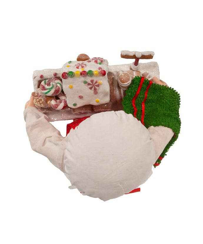 11"Fabrche Chef Santa+Gingrbd Train