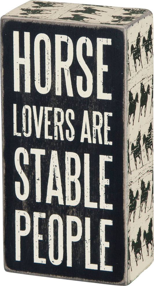 Horse Lovers Box Sign