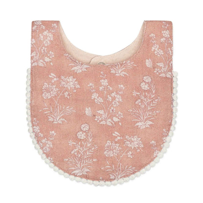 Crane Baby - Violet Floral Cotton Baby Bib Set (3 Pack)
