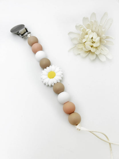 Daisy Flower Silicone Pacifier Clip