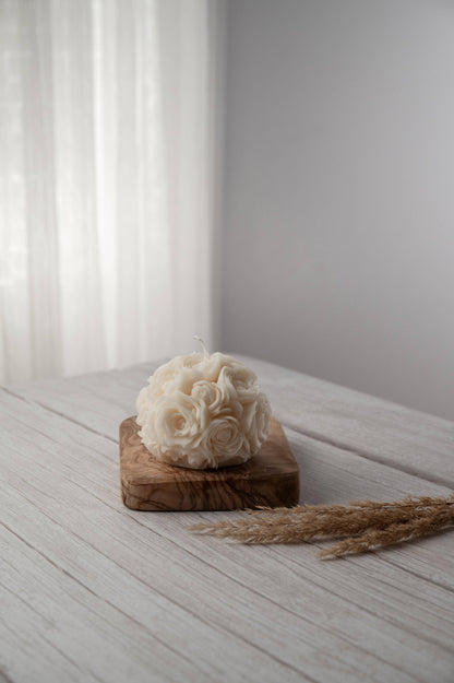 Rose Love Candle I Rose Flower Ball Candle