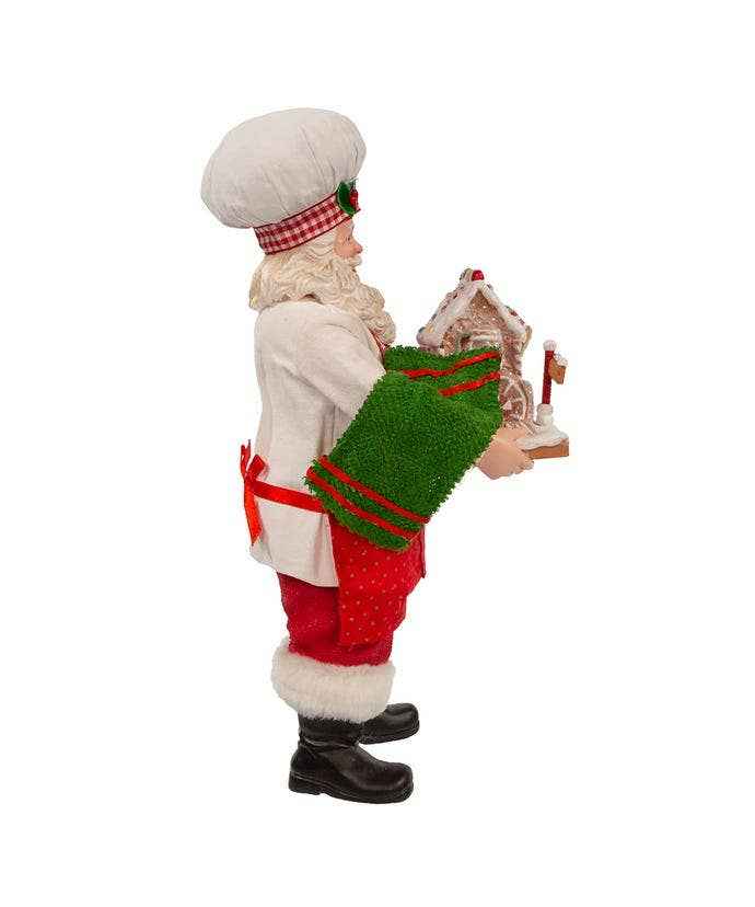 11"Fabrche Chef Santa+Gingrbd Train