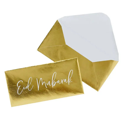 Gold 'Eid Mubarak' Money Envelopes 5 Pack