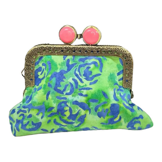 Kiki & Syds Mini Clutch Coin Purse - Blue Rose
