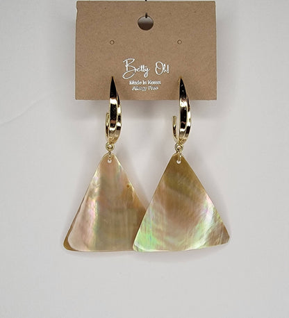 Abalone and Mother Of Pearl Dangle Earrings