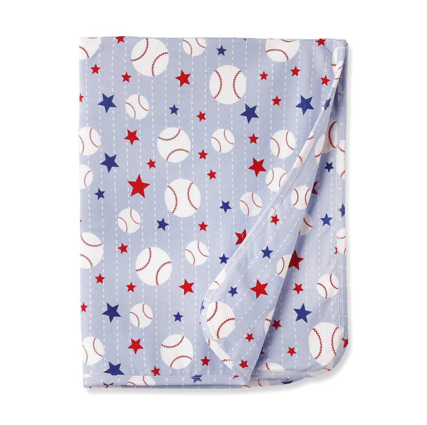 Grand Slam Baseball Bamboo Stroller Blanket