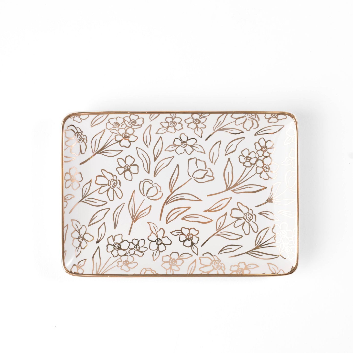 Elyse Breanne Design - Terracotta Flowers Rectangular Trinket Dish | Fall