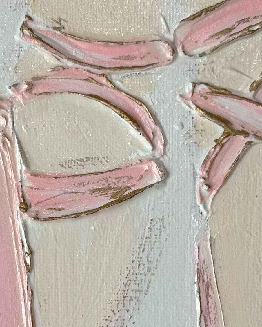 Ballet slippers canvas paint textured recital dance ballet: Light skin