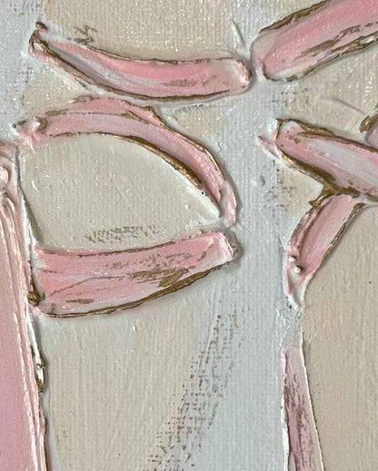 Ballet slippers canvas paint textured recital dance ballet: Light skin