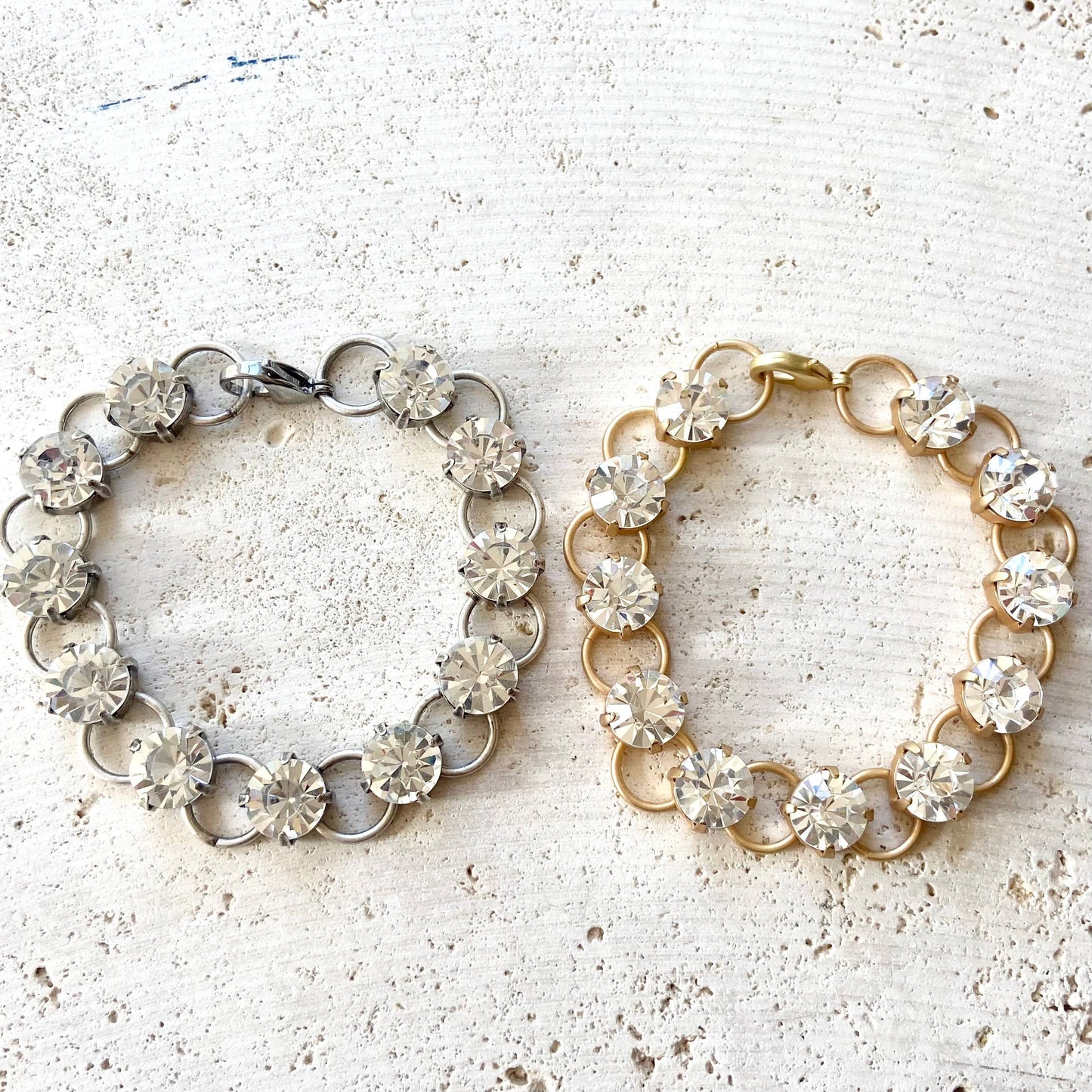 Chunky crystal bracelet boutique luxe jewelry salon bridal