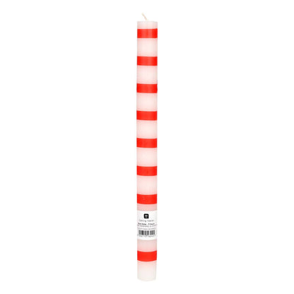 Red & White Stripe Candles