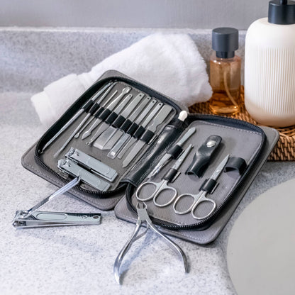 Pro MAN-I PEDI 17 Piece Set : Black