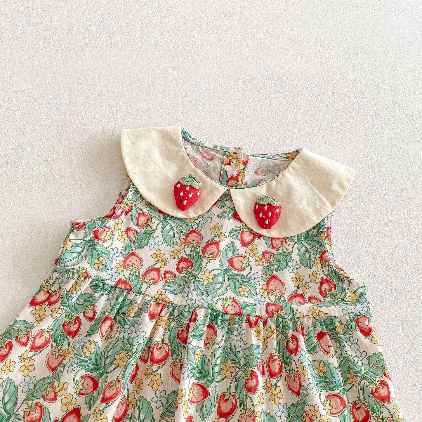 Baby & Kids Strawberry Princess Sundress: Green / 12-18M