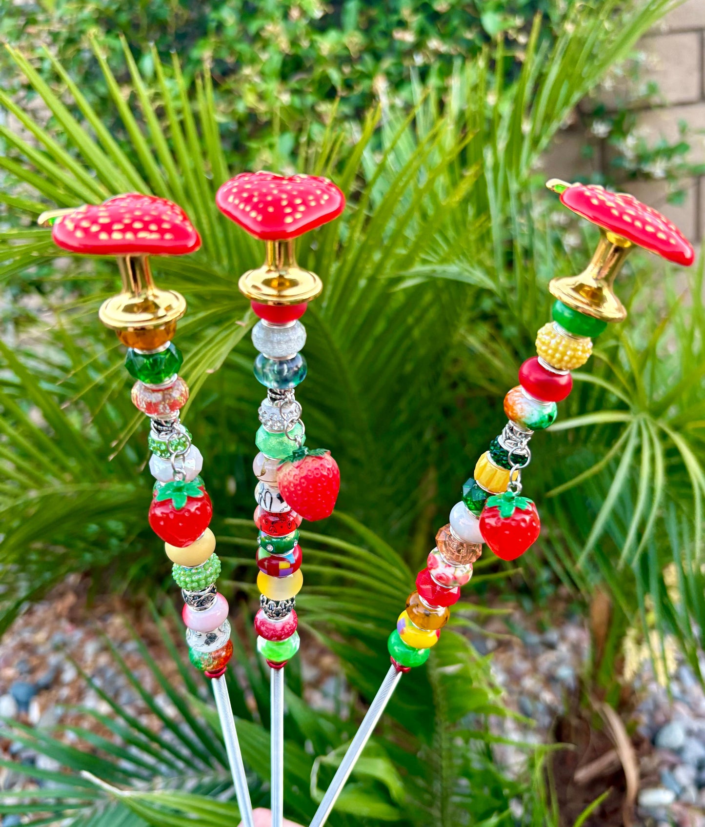 Strawberry Garden Stake: 13 inch