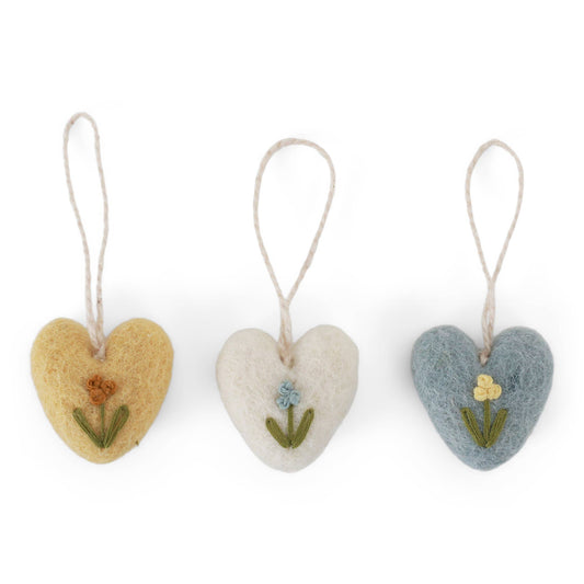 Gry and Sif - Mini Heart w/Flower Embroidery