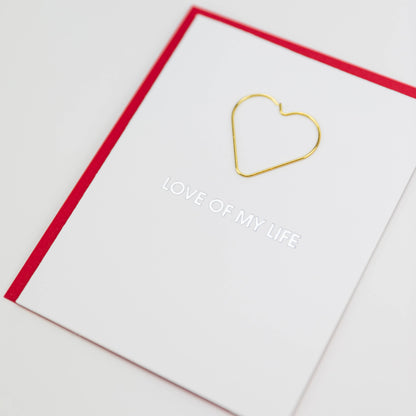 Love of My Life - Anniversary | Love - Heart Paperclip Card