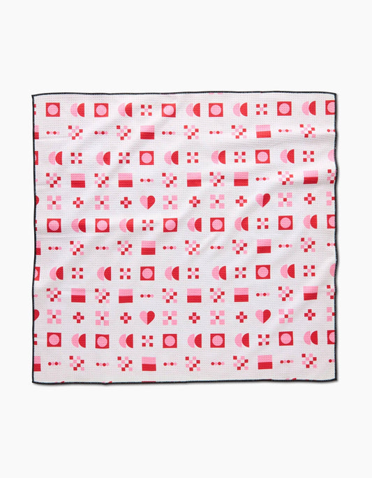 Geometry - Heart Quilt Dog Towel