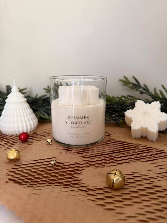 Shimmer Snowflake Candle Jar