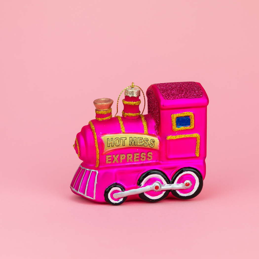 Chez Gagné - Hot Mess Express - Locomotive Train - Glass Blown Holiday Ornament