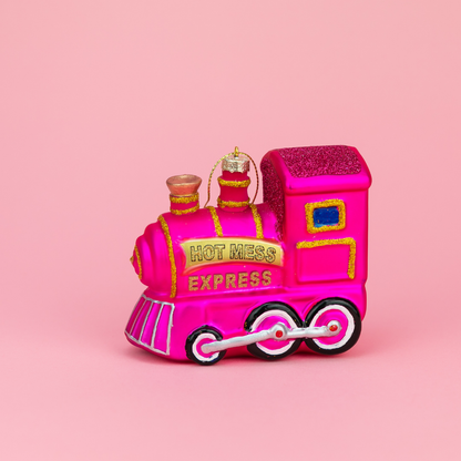 Chez Gagné - Hot Mess Express - Locomotive Train - Glass Blown Holiday Ornament