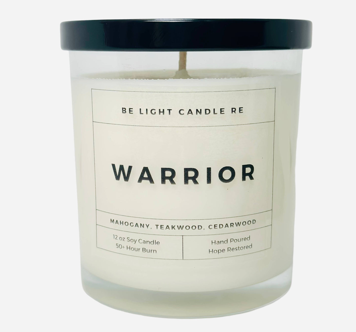 Warrior, 12oz Soy Candle | Gift For Him | Father's Day Gift