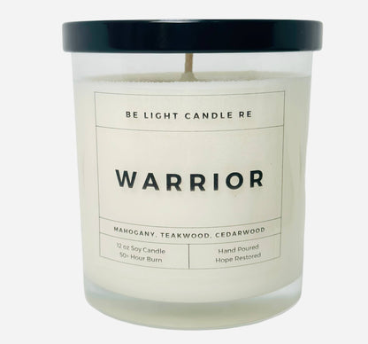 Warrior, 12oz Soy Candle | Gift For Him | Father's Day Gift