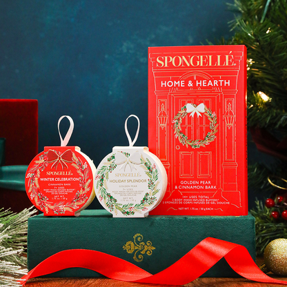 Spongellé | Navidad 2025 | Regalos para calcetines navideños | Regalos - Set de regalo de corona navideña Home &amp; Hearth | REGALOS PARA CALCETINES NAVIDEÑOS
