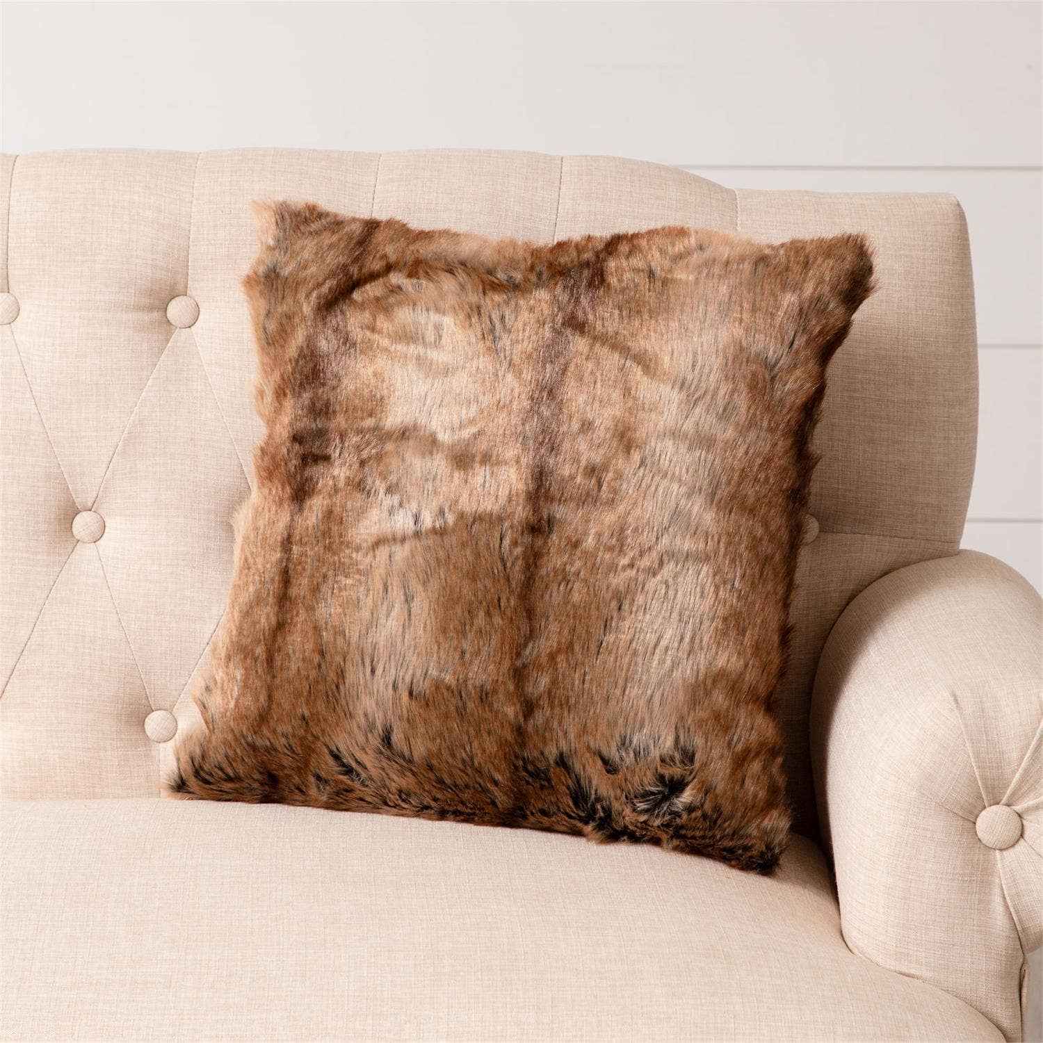 Pillow- Faux Caribou Fur (PC)