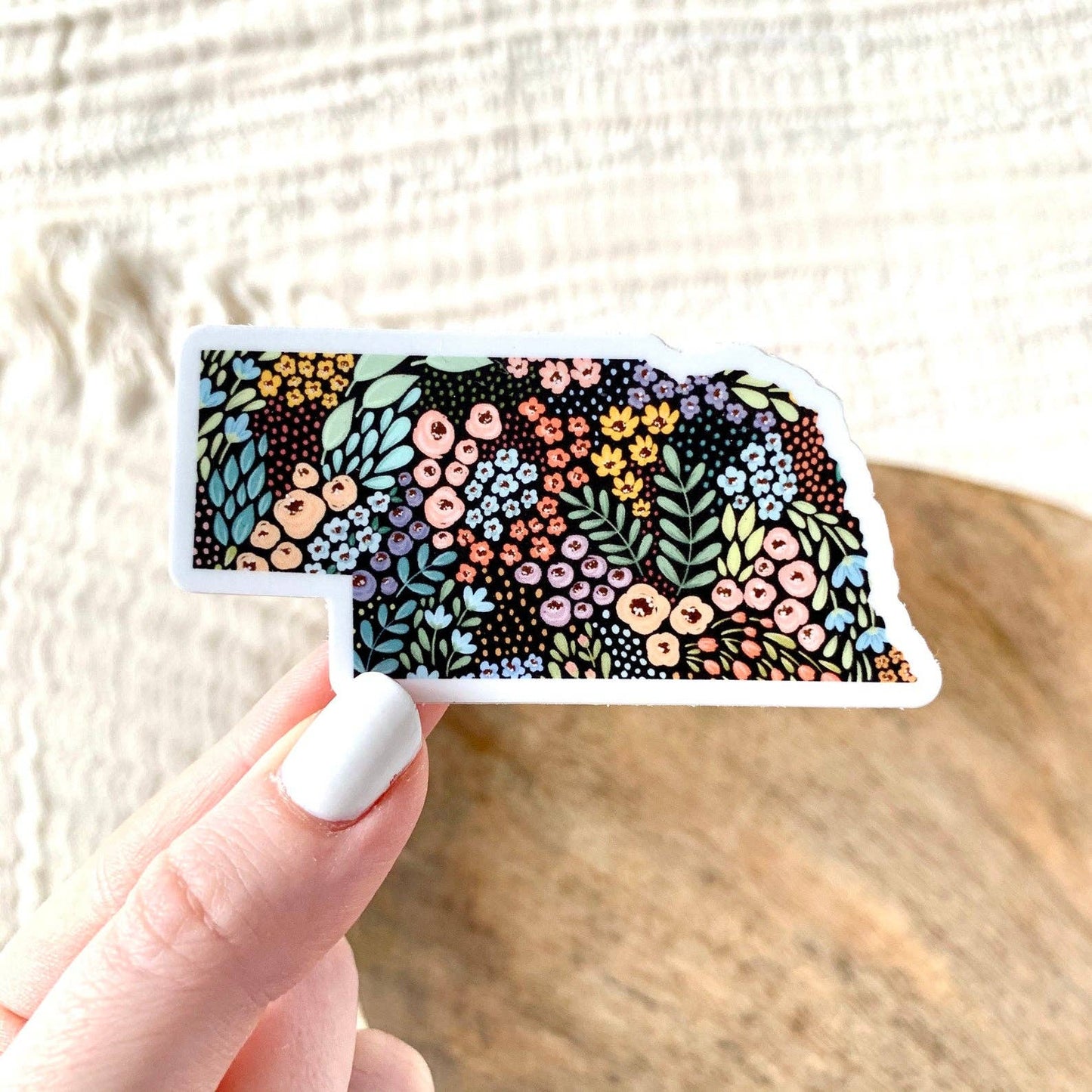 Nebraska Floral State Sticker