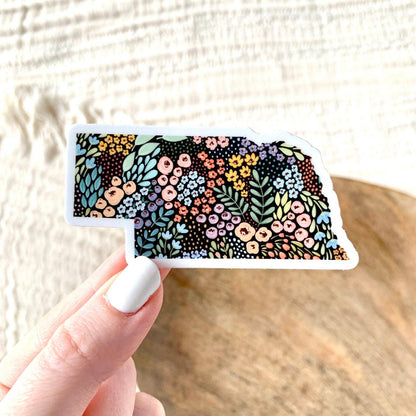 Nebraska Floral State Sticker