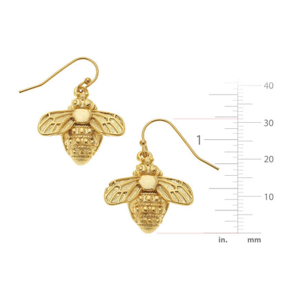 Gold Bee Earrings