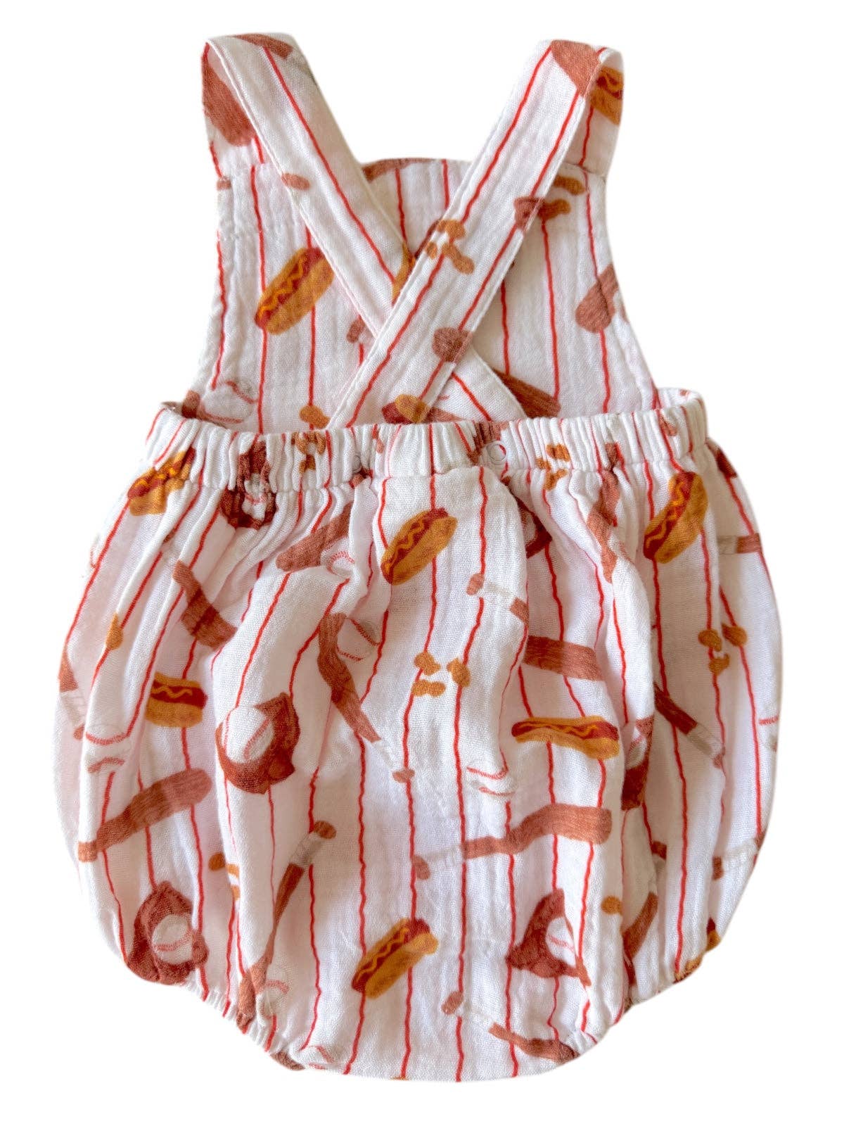 Muslin Retro Sunsuit, Baseball Game: 18 - 24 mo.