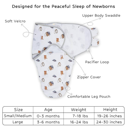 Life Is Better In Boots Baby Sleep Swaddle Organic Cotton