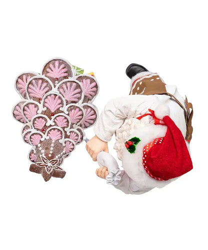 10.5" Fabriche Santa Gingerbread Tree