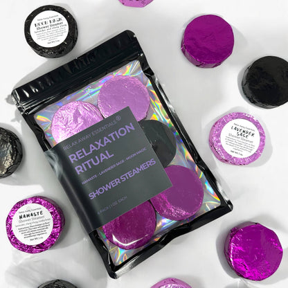 Relax Away Essentials - Relaxation Ritual Shower Steamers 6 Pack - Made in USA
