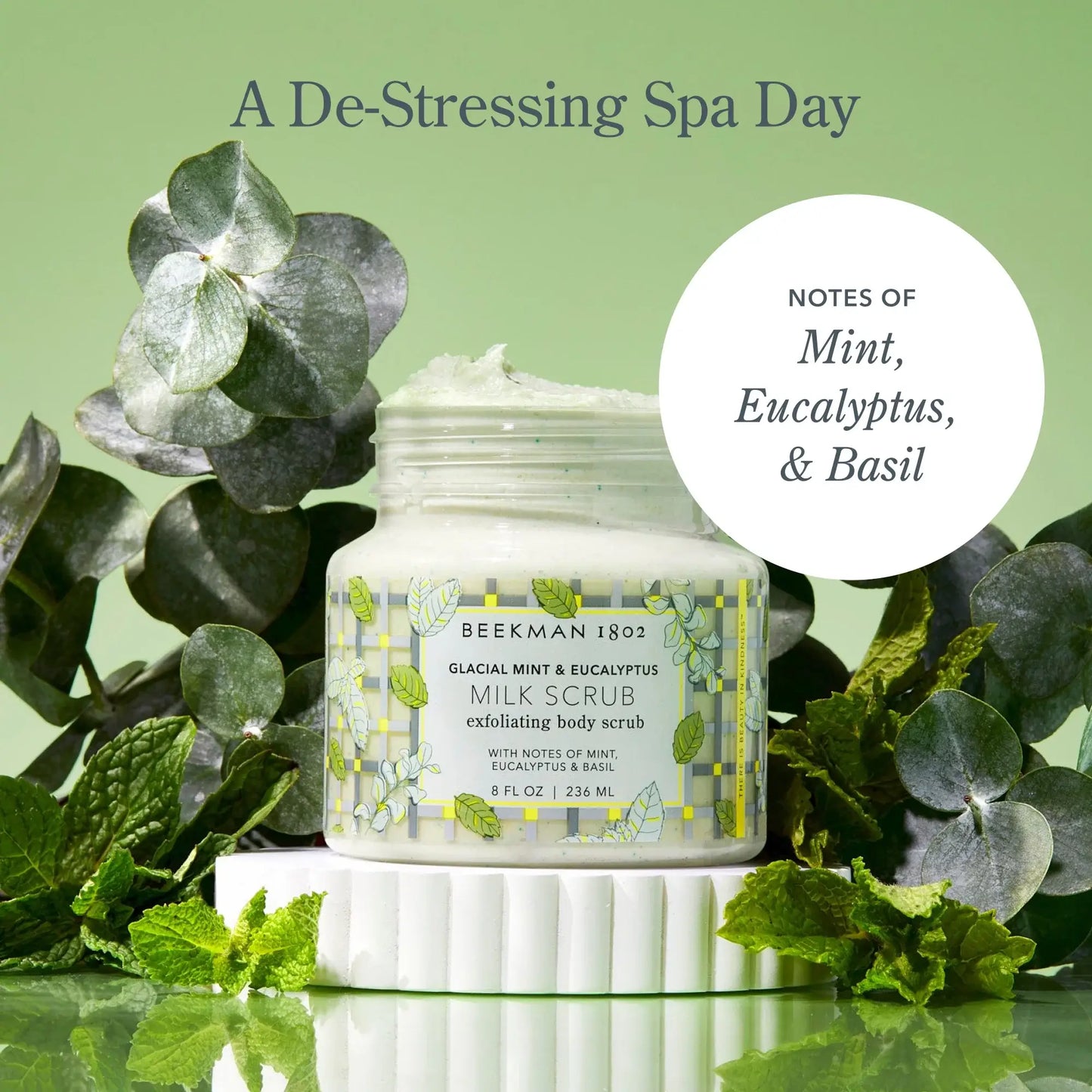 Beekman 1802 - Glacial Mint & Eucalyptus Milk Scrub Exfoliating Body Scrub