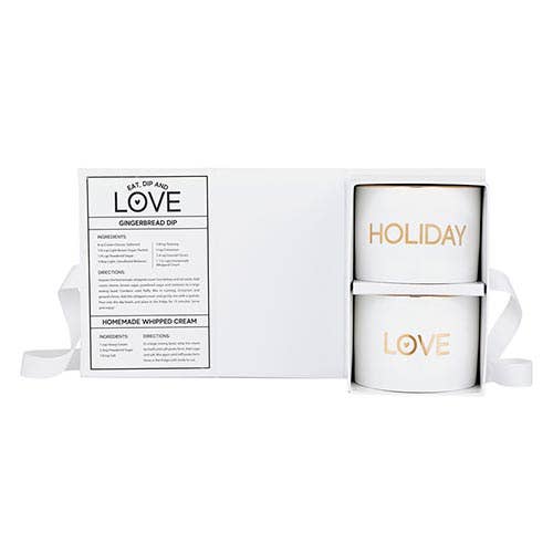 Gold Holiday Dip Bowls Book Box