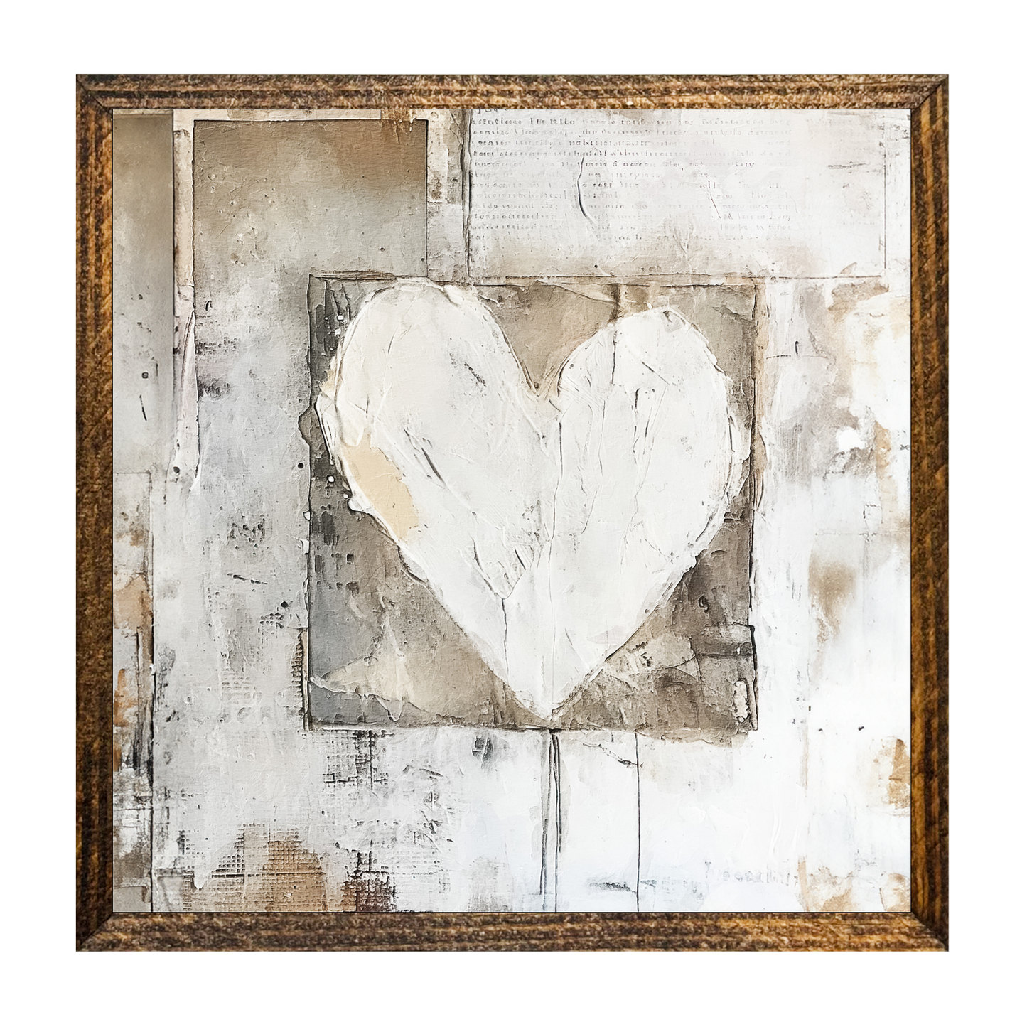 Jarmz Designs - 7"x7" WOOD FRAMED CANVAS SHELF SITTER-RED HEART 2