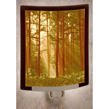 Woodland Sunbeams Porcelain Lithophane Colored Night Light
