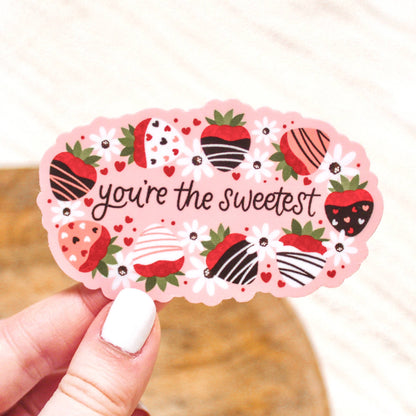 You're the Sweetest Strawberry Sticker  Valentine's