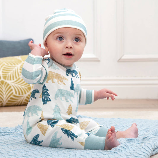 Bear Mountain Baby Boy Cotton Romper