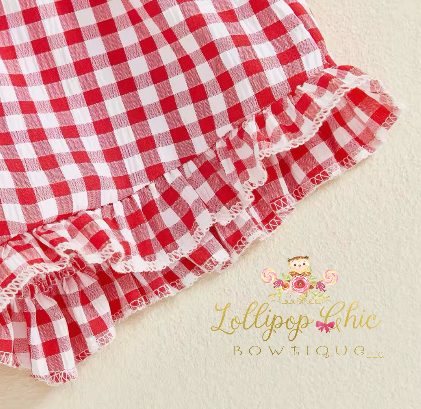 Toddler Baby Girl Strawberry Embroidered Plaid Ruffle Sleeve: 2-3T