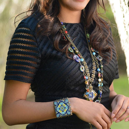 Millefiori Glass Modern Mid-Century Earrings