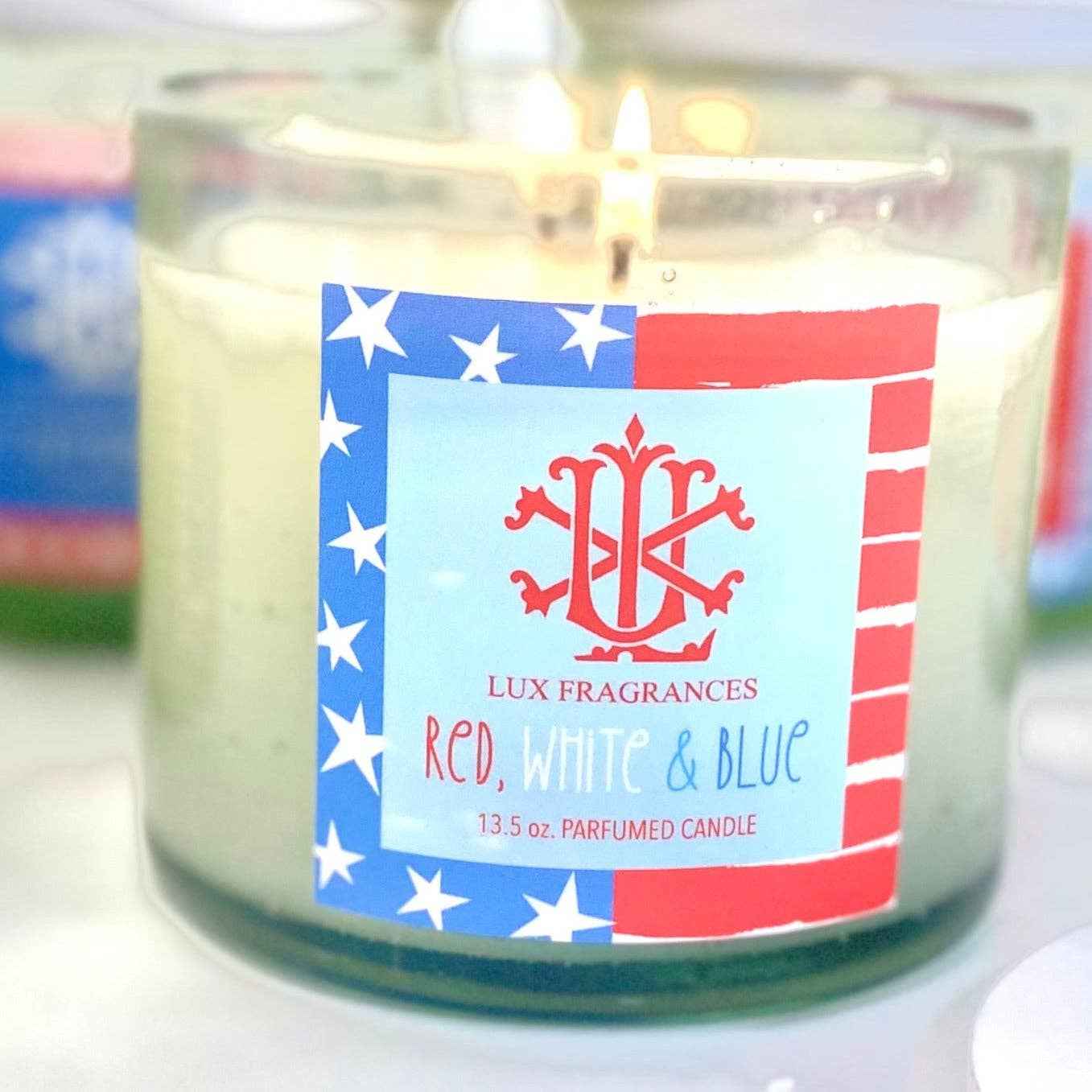 Patriotic Collection Variety Pack 12 oz Clear Glass Candle
