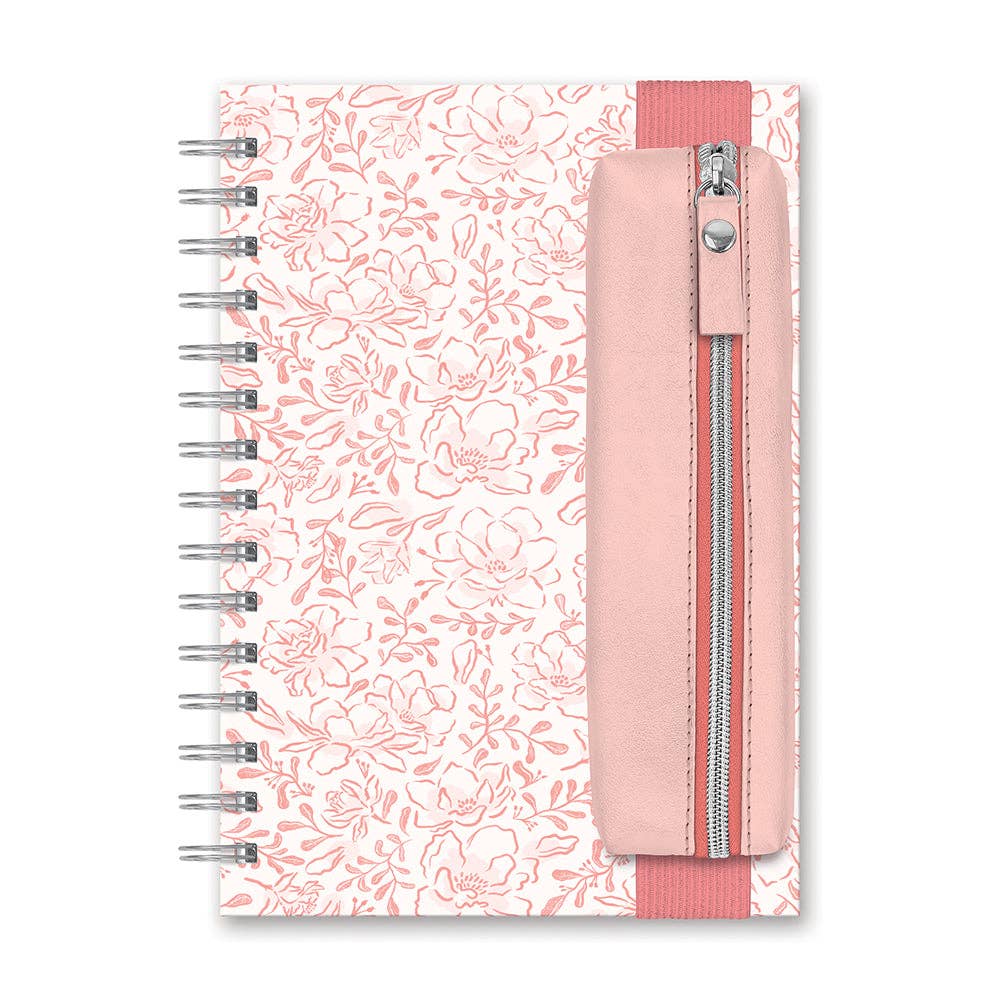 Blushing Blooms Oliver Notebook with Pen Pocket
