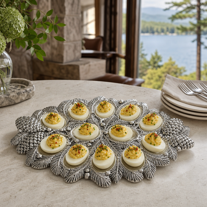 Pine Cone Forest Deviled Egg Server
